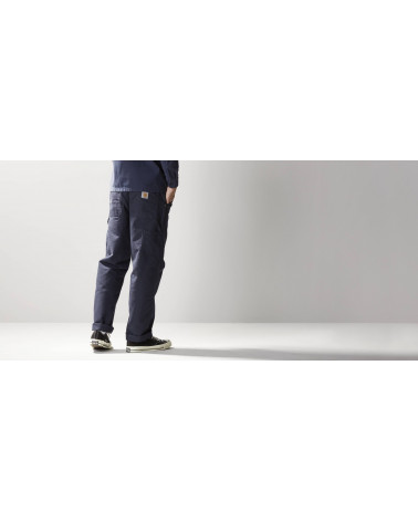 Carhartt - Pantalone Single Knee Pant - Navy Rinsed