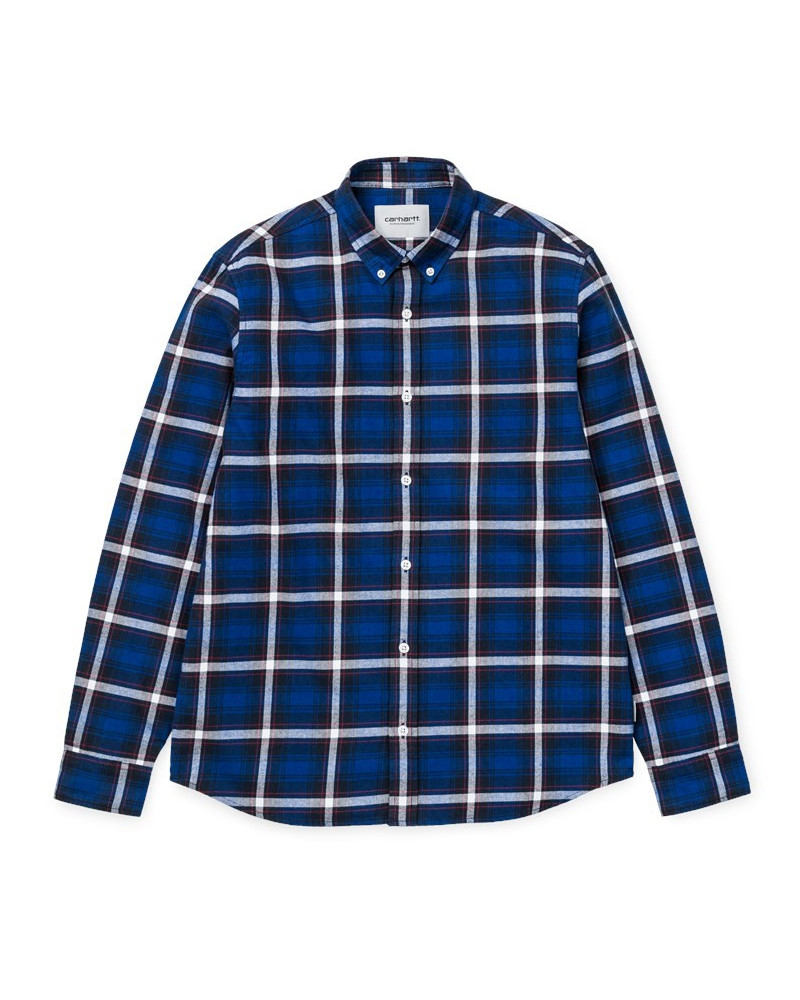 Carhartt - Camicia Lamont Shirt - Lamont Check/Blue Deep
