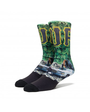 HUF - Calze Big Cats Crew Sock - Green