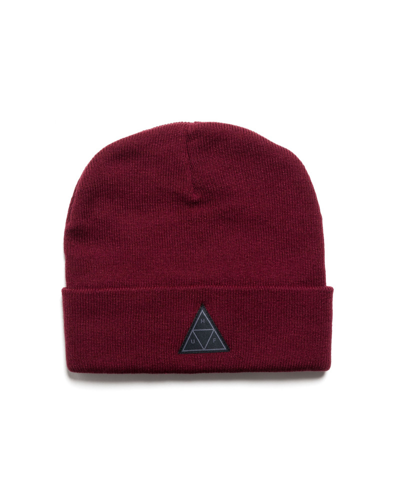 HUF - Cappello Triple Traingle Beanie - Burgundy