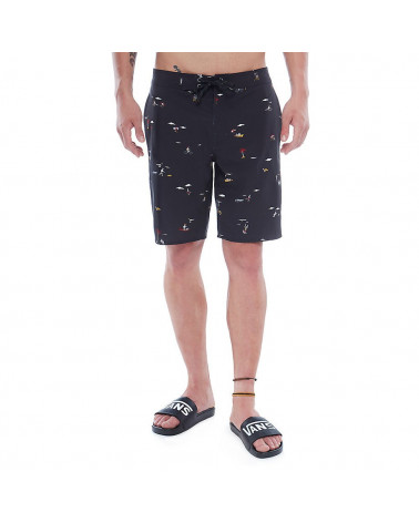 Costume da bagno Vans Costume Mare Rager Boardshort Black Tres Palmas