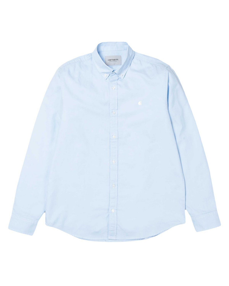 Camicia Carhartt Wip Camicia Lancaster Logo Shirt Aquamarine/Wax