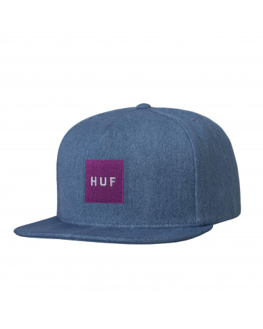 Cappellini HUF Cappello Denim Box Logo Snapback Bleached Denim