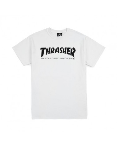 magliette Thrasher - T-Shirt Skatemag - White/Black