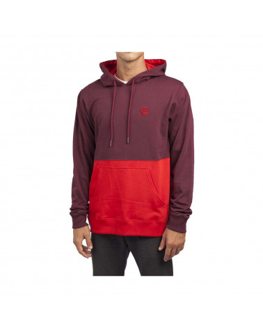 Neff - Felpa Split Hoodie - Burgundy/Red